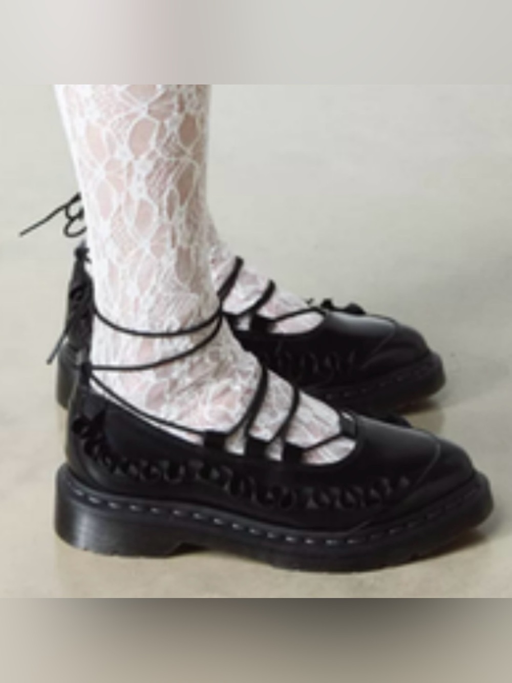 DR.MARTENS ELPHIE II FRILL LEATHER BALLET FLATS NEW